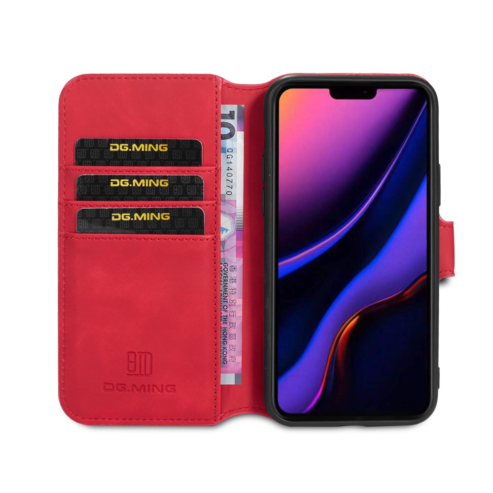DG.MING DG.MING iPhone 11 Pro Fodral Retro Läder Röd