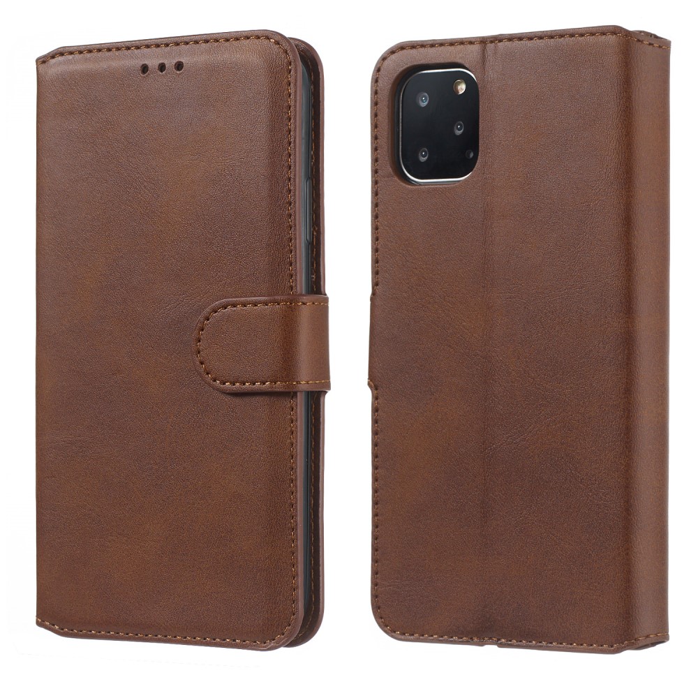  iPhone 11 Pro Fodral Solid Läder Brun