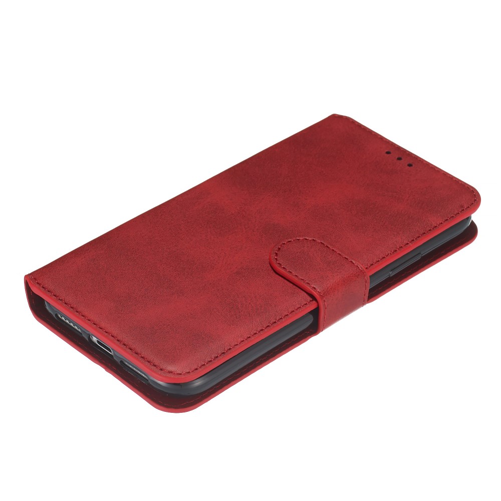  iPhone 11 Fodral Solid Läder Röd