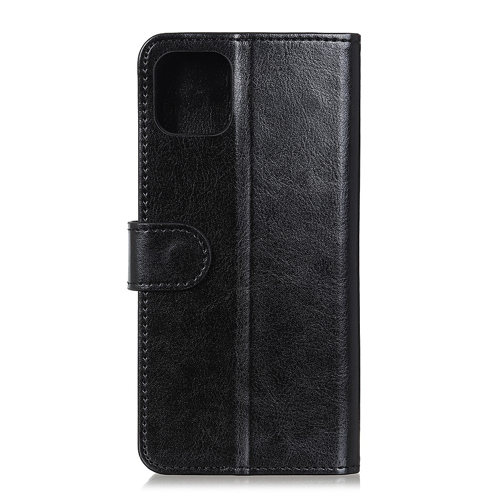  iPhone 12 / 12 Pro Fodral Crazy Horse Läder Svart