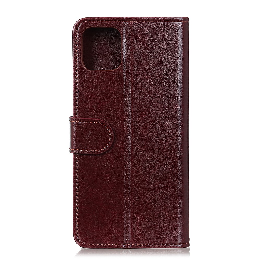  iPhone 12 / 12 Pro Fodral Crazy Horse Läder Brun
