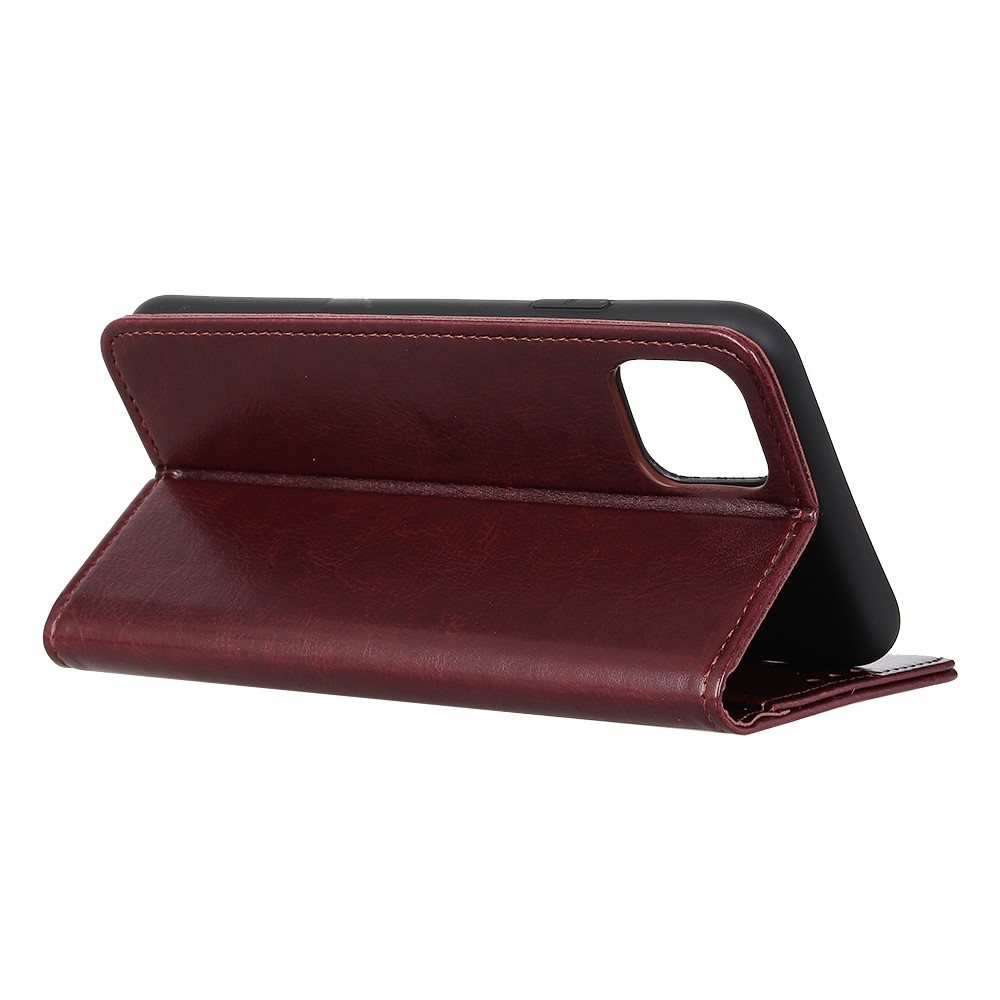  iPhone 12 / 12 Pro Fodral Crazy Horse Läder Brun