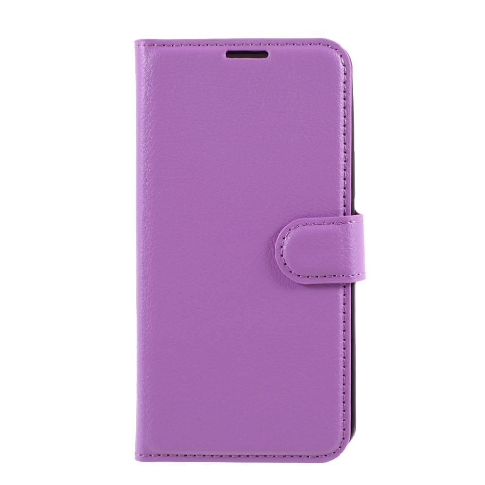  iPhone 12 / 12 Pro Fodral Litchi Läder Lila