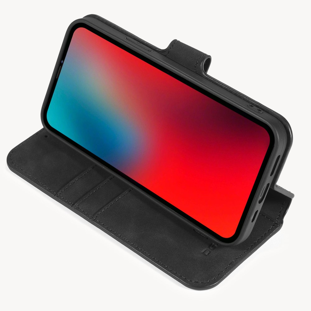 DG.MING DG.MING iPhone 12 Pro Max Fodral Retro Läder Svart
