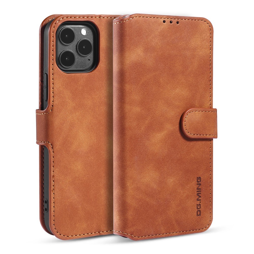 DG.MING DG.MING iPhone 12 Pro Max Fodral Retro Läder Brun