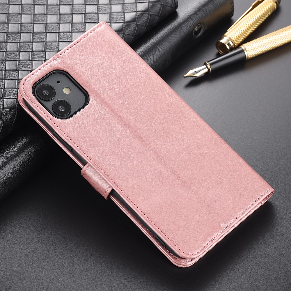 AZNS AZNS iPhone 12 / 12 Pro Fodral Läder Roséguld