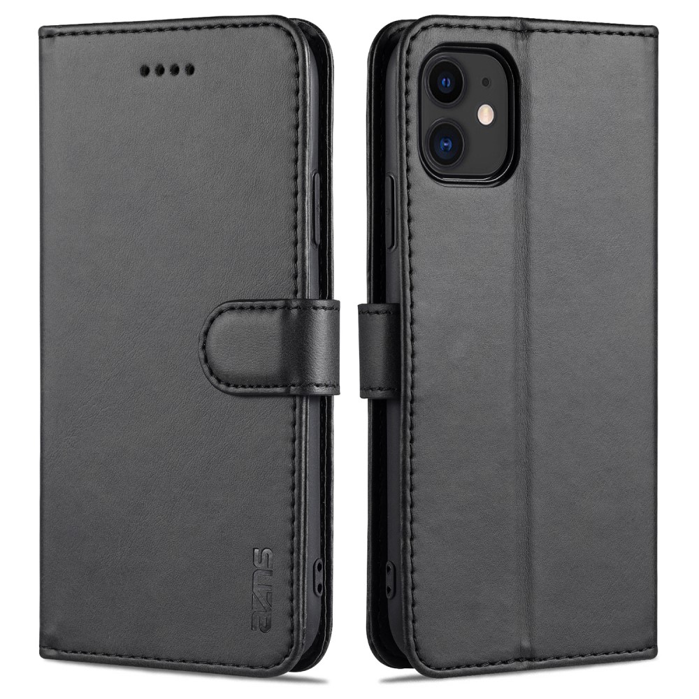 AZNS AZNS iPhone 12 / 12 Pro Fodral Läder Svart