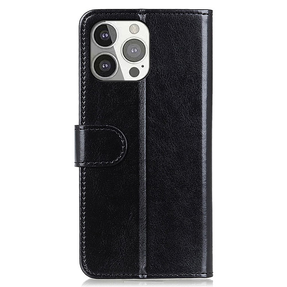  iPhone 13 Pro Fodral Crazy Horse Läder Svart