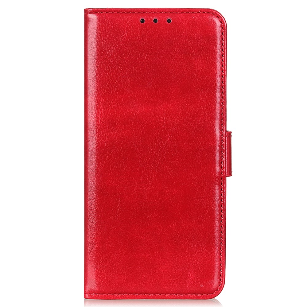  iPhone 13 Pro Max Fodral Crazy Horse Läder Röd