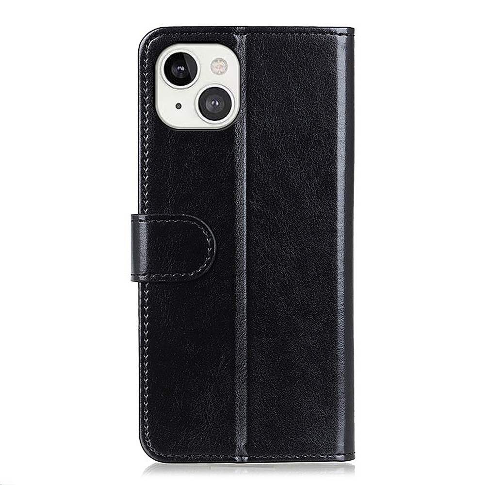  iPhone 13 Fodral Crazy Horse Läder Svart