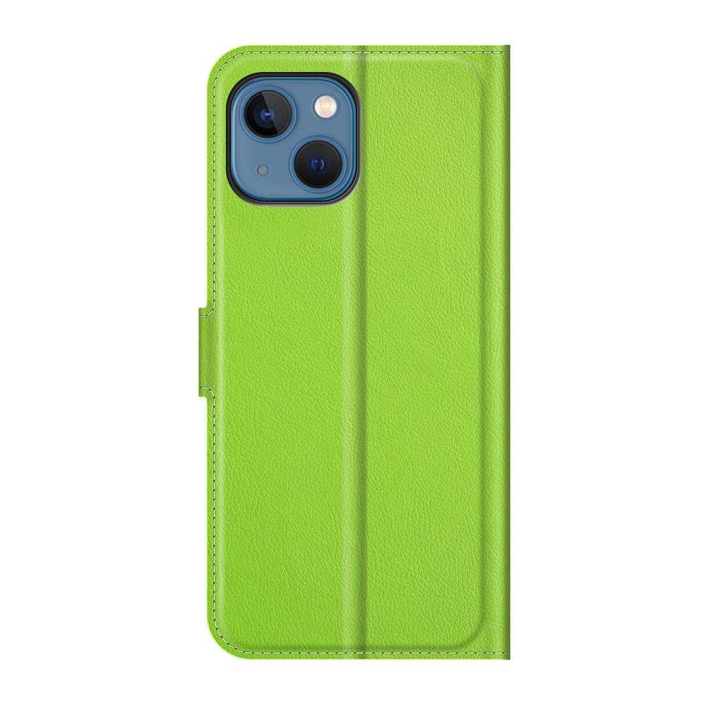  iPhone 13 Mini Fodral Litchi Läder Grön