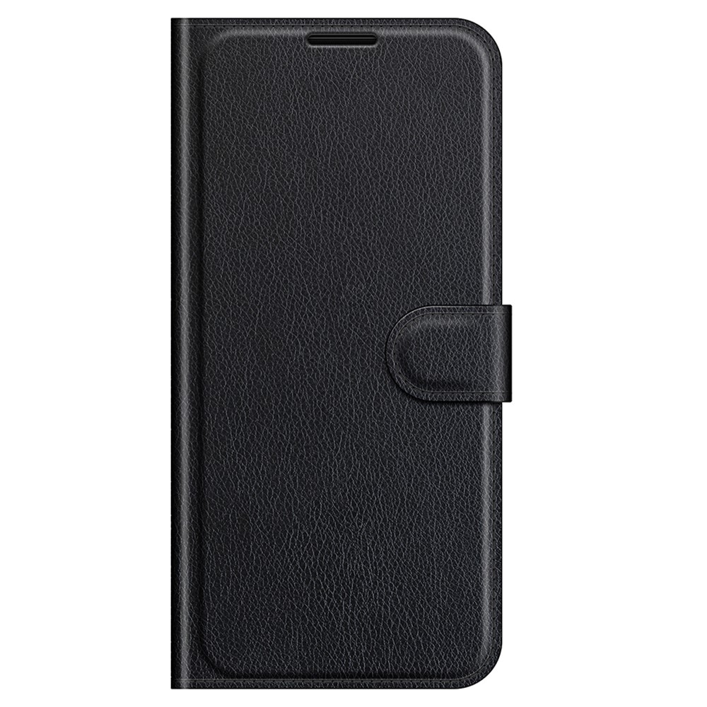  iPhone 13 Fodral Litchi Läder Svart
