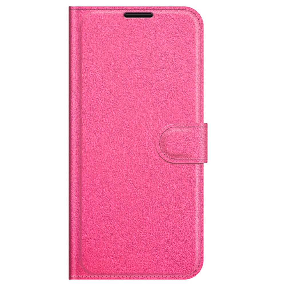  iPhone 13 Pro Max Fodral Litchi Läder Rosa