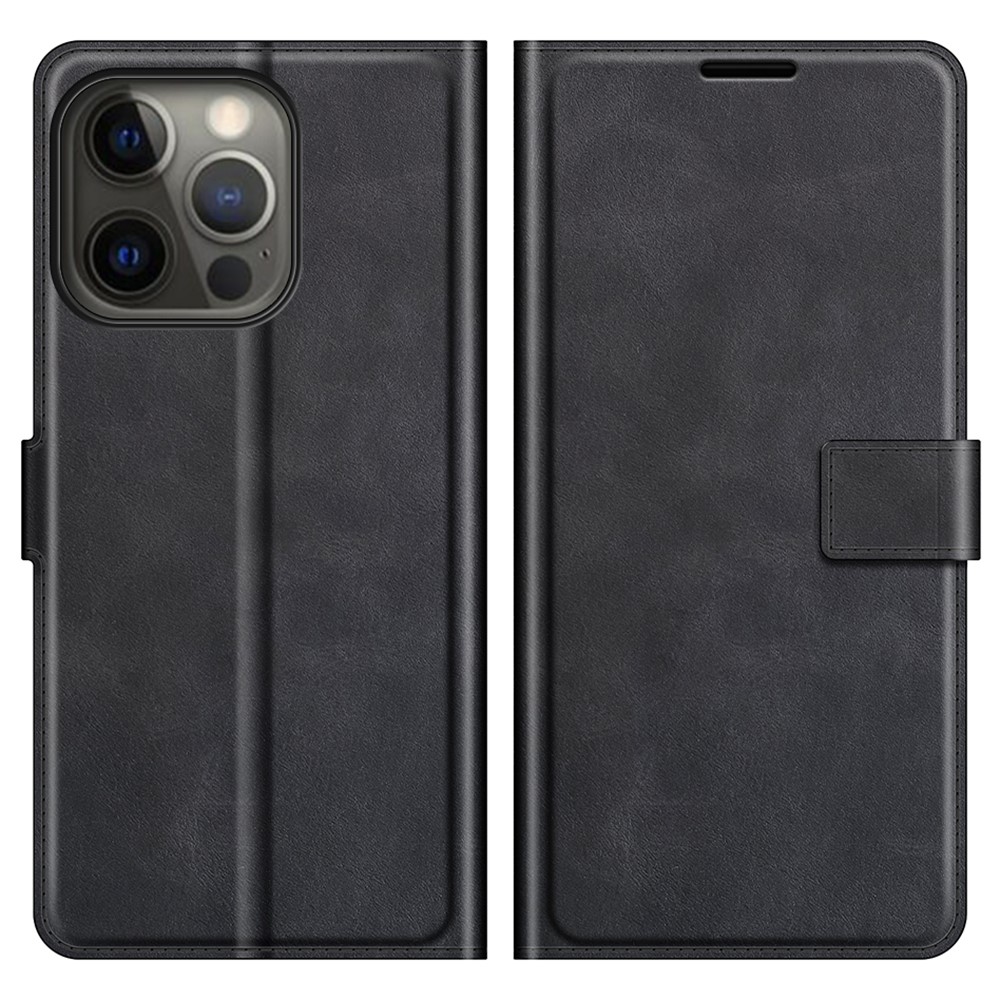  iPhone 13 Pro Fodral Solid Läder Svart