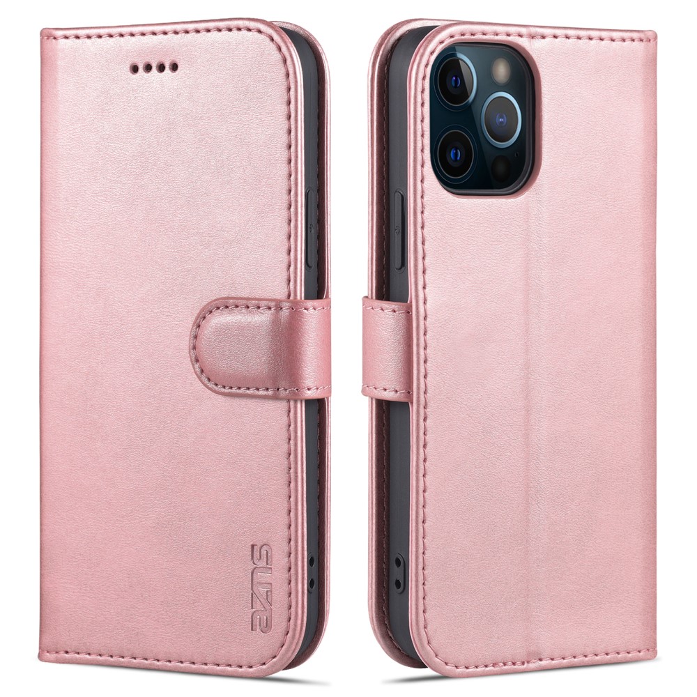 AZNS AZNS iPhone 12 Pro Max Fodral Läder Roséguld