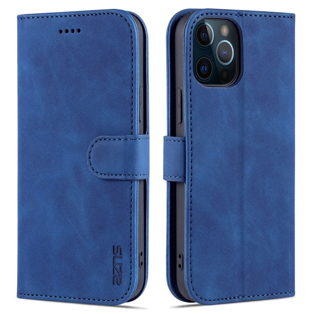 AZNS AZNS iPhone 12 Pro Max Fodral Läder Blå