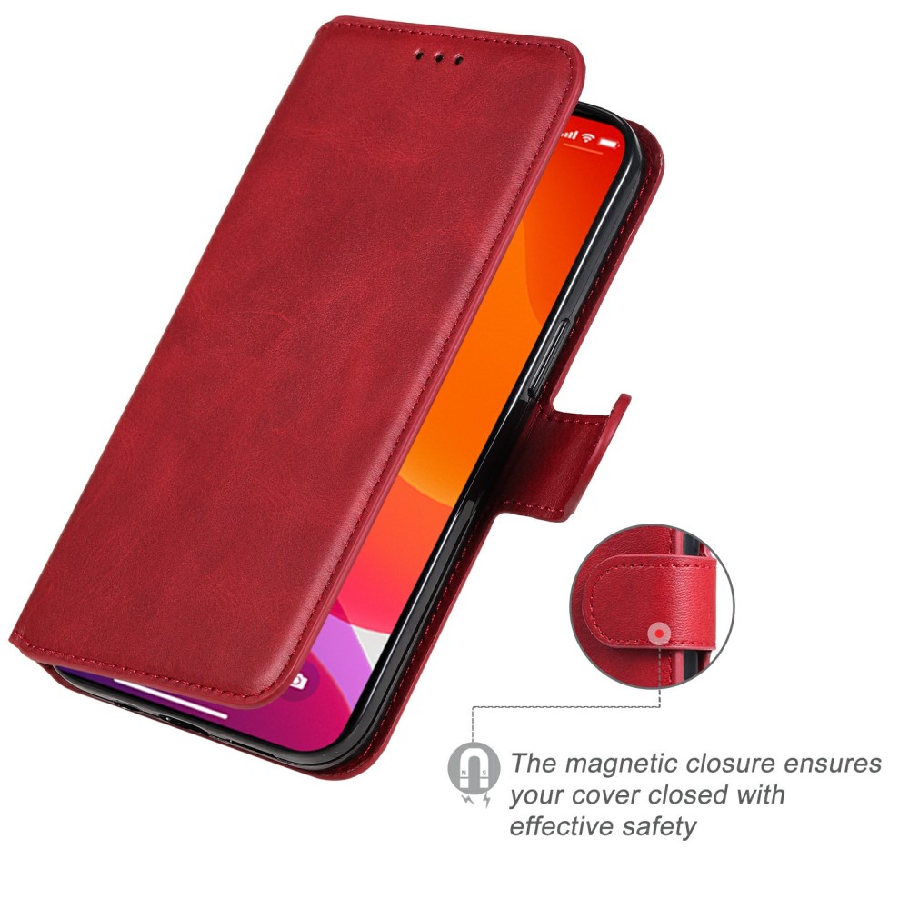  iPhone 13 Fodral Läder Röd