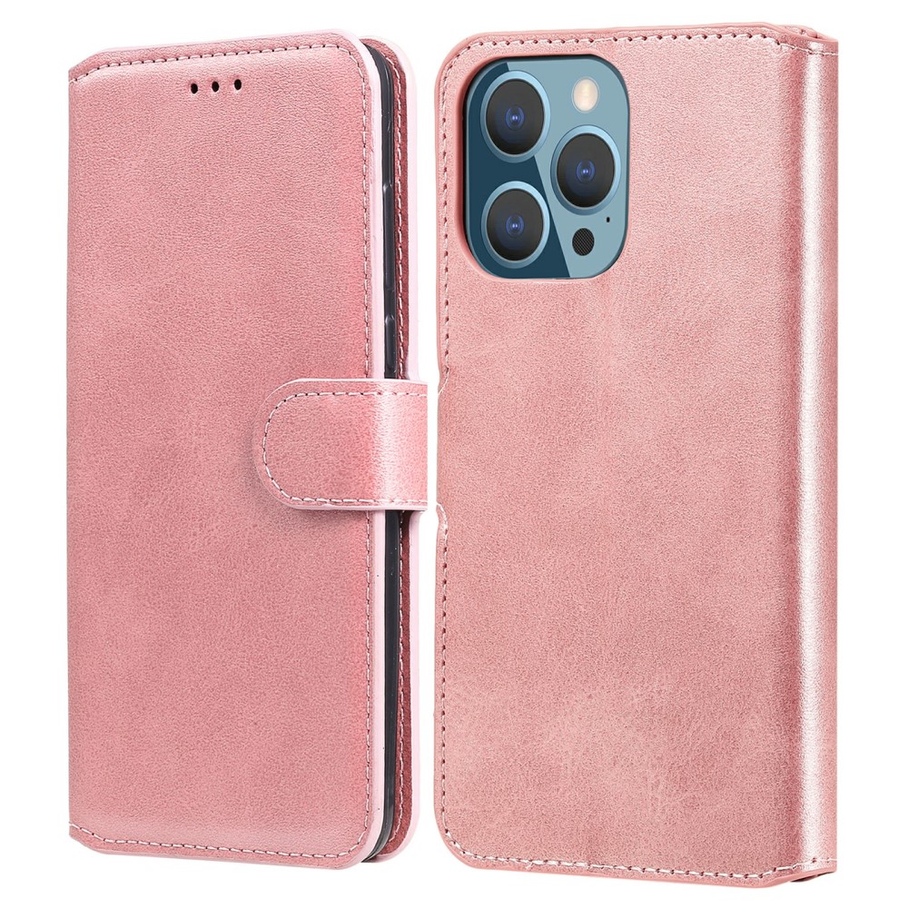  iPhone 13 Pro Fodral Läder Roséguld