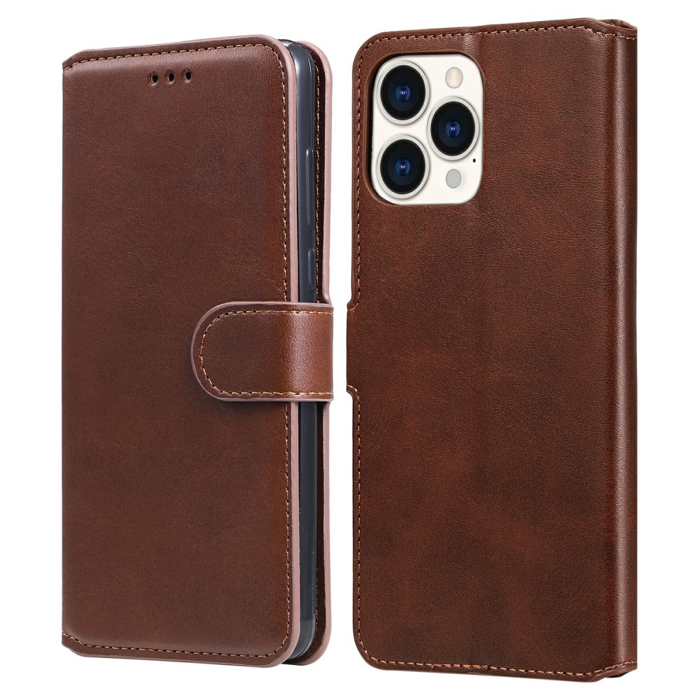  iPhone 13 Pro Max Fodral Läder Brun