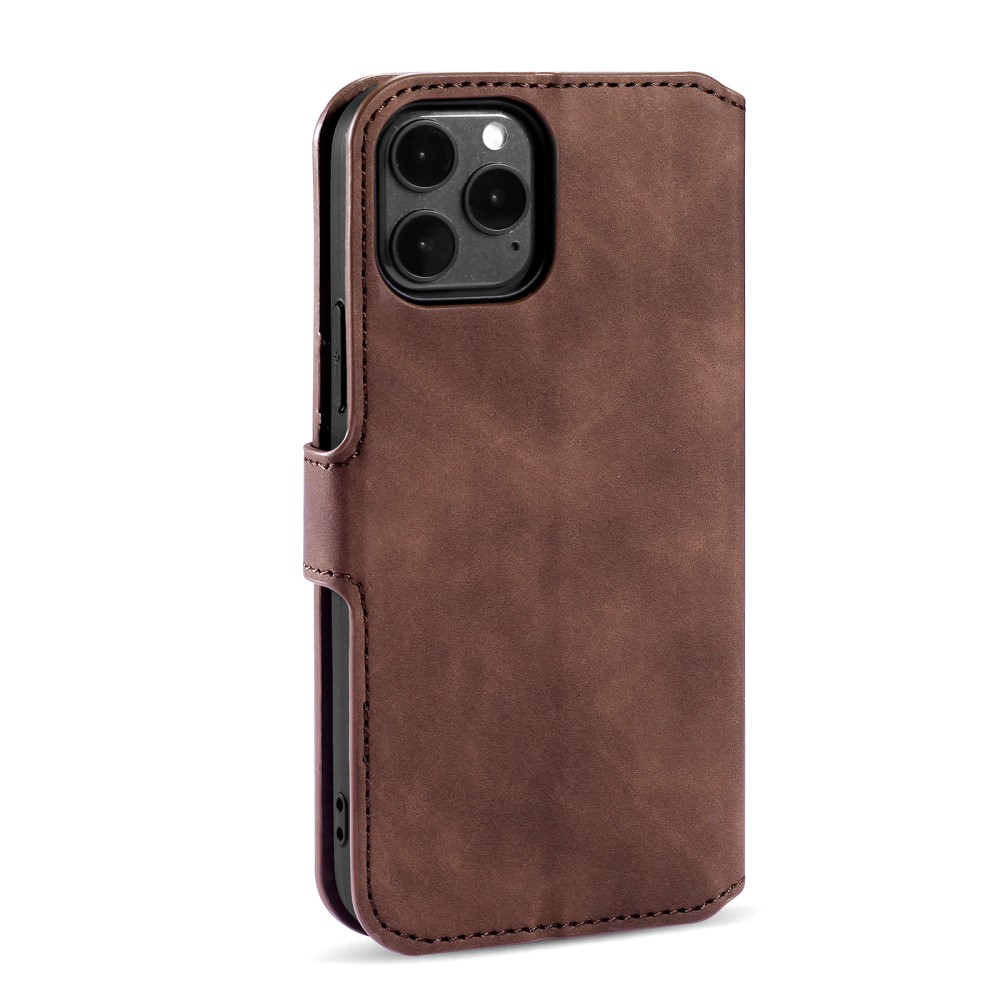 DG.MING DG.MING iPhone 13 Mini Fodral Retro Läder Mörk Brun