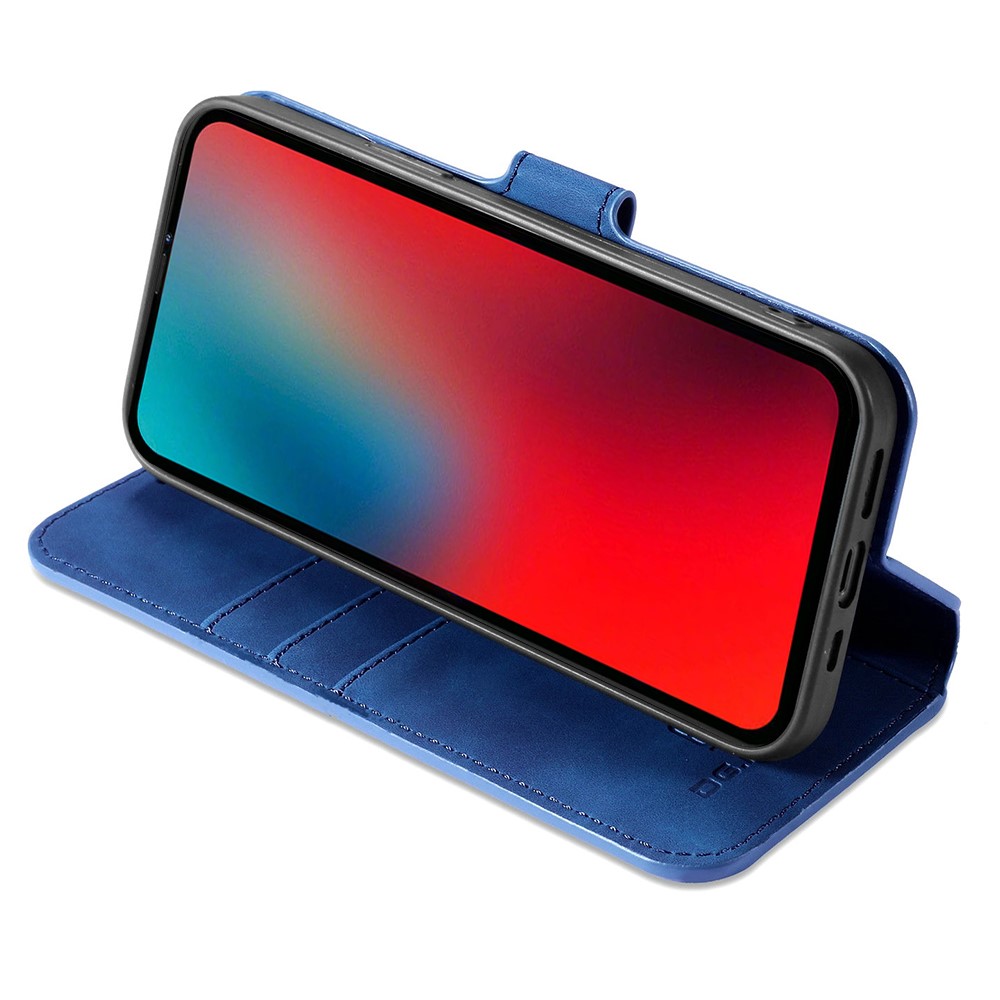 DG.MING DG.MING iPhone 13 Pro Max Fodral Retro Läder Blå
