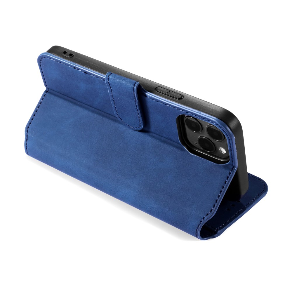 DG.MING DG.MING iPhone 13 Pro Max Fodral Retro Läder Blå