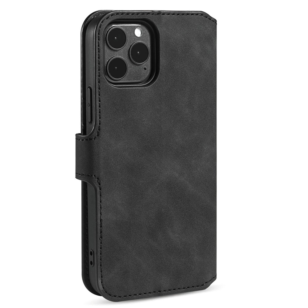 DG.MING DG.MING iPhone 13 Pro Fodral Retro Läder Svart