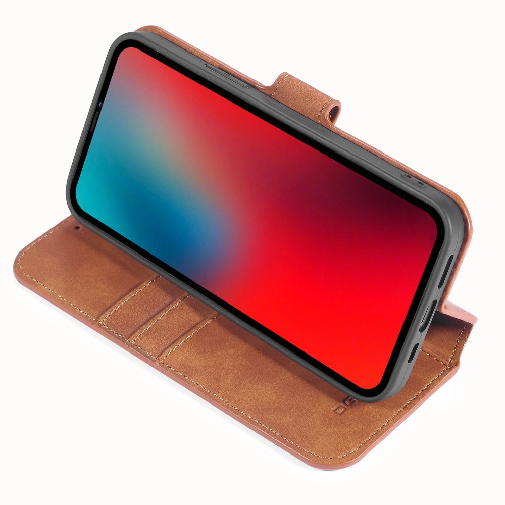 DG.MING DG.MING iPhone 13 Pro Fodral Retro Läder Brun