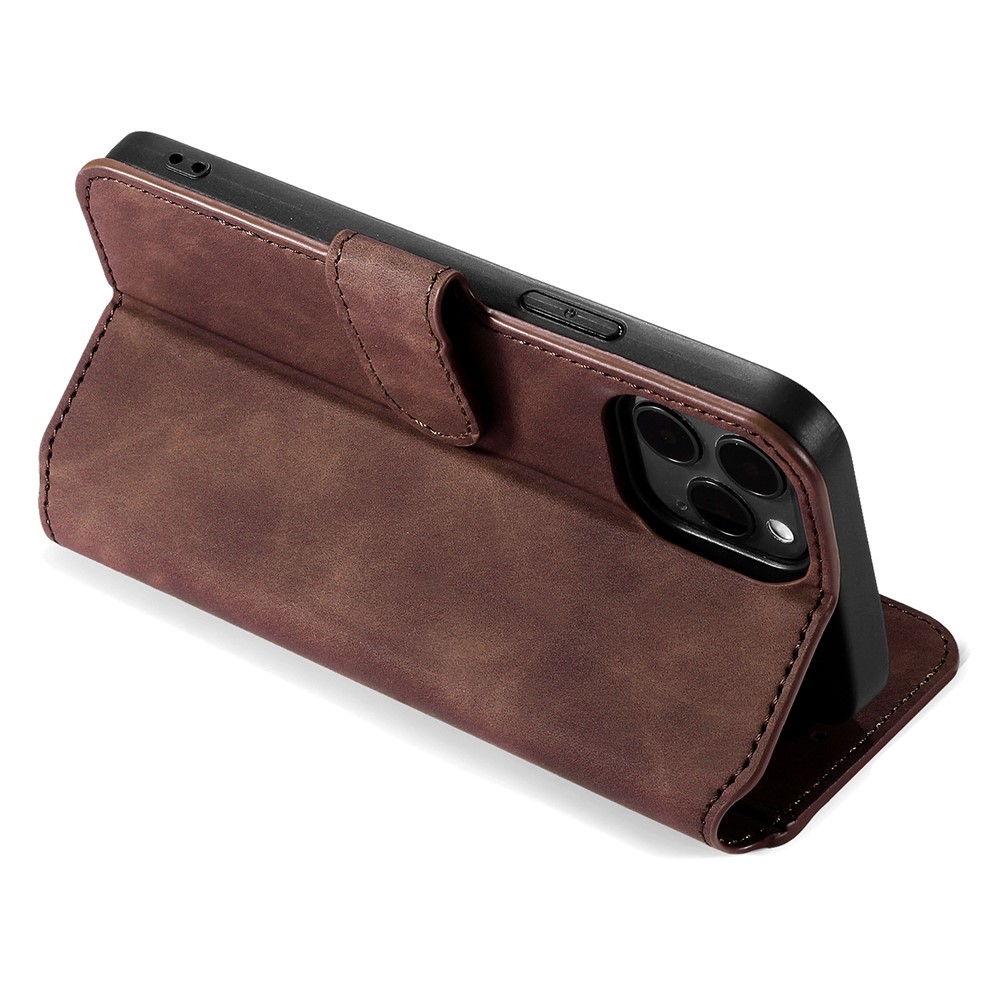 DG.MING DG.MING iPhone 13 Pro Fodral Retro Läder Mörk Brun