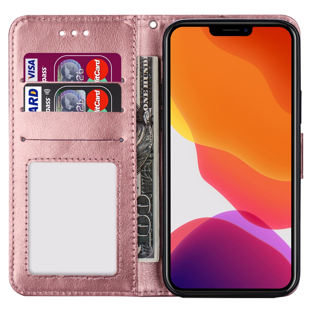  iPhone 13 Mini Fodral Crazy Horse Läder Roséguld