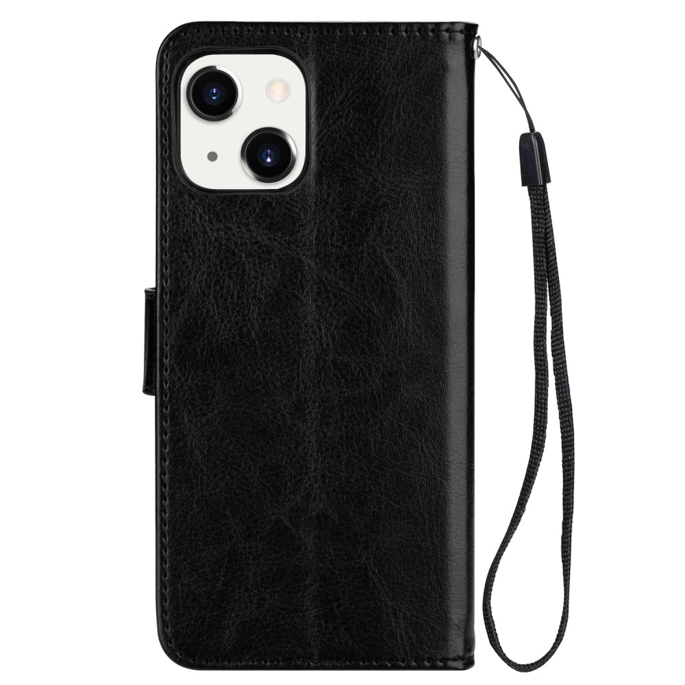  iPhone 13 Fodral Crazy Horse Läder Svart