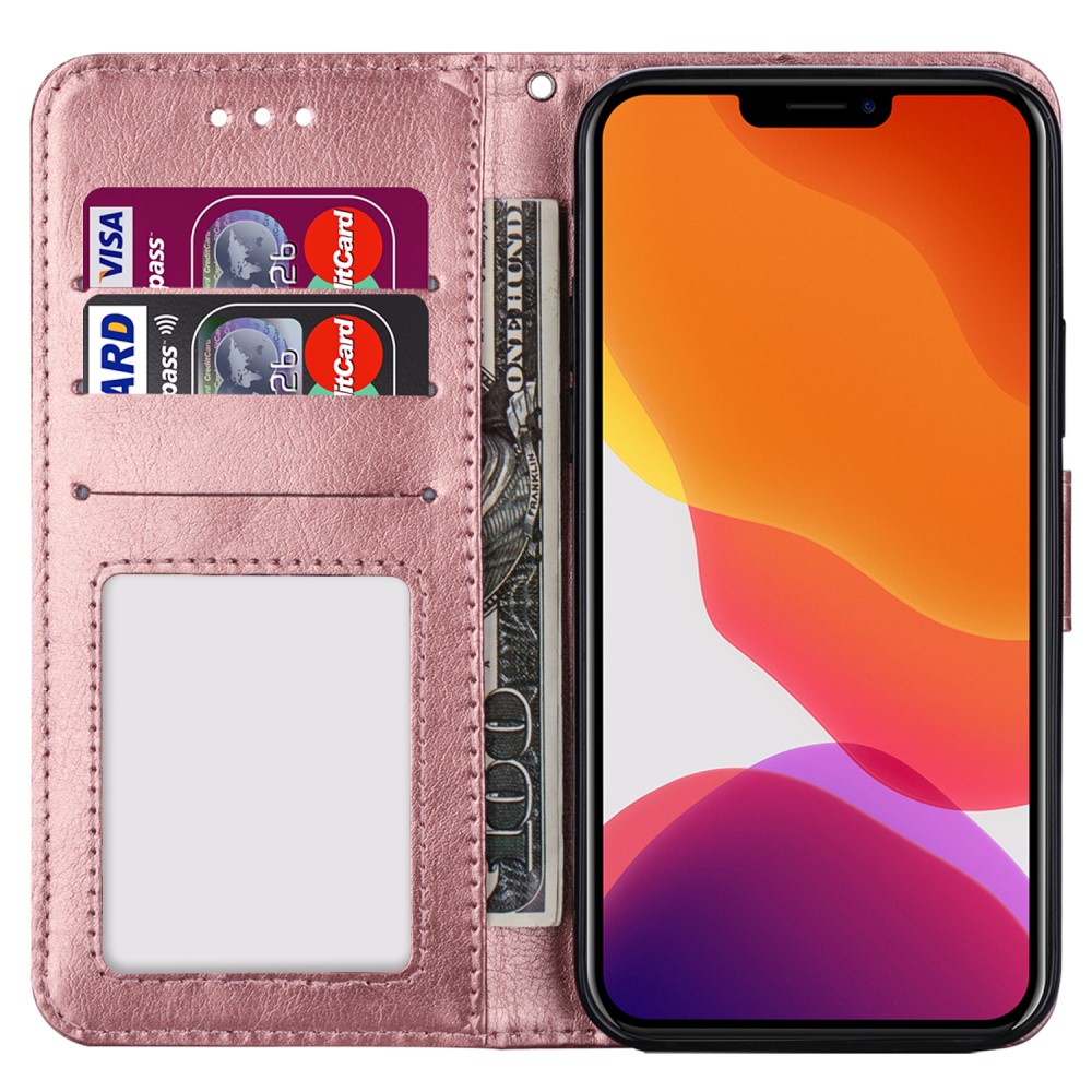  iPhone 13 Pro Fodral Crazy Horse Läder Roséguld