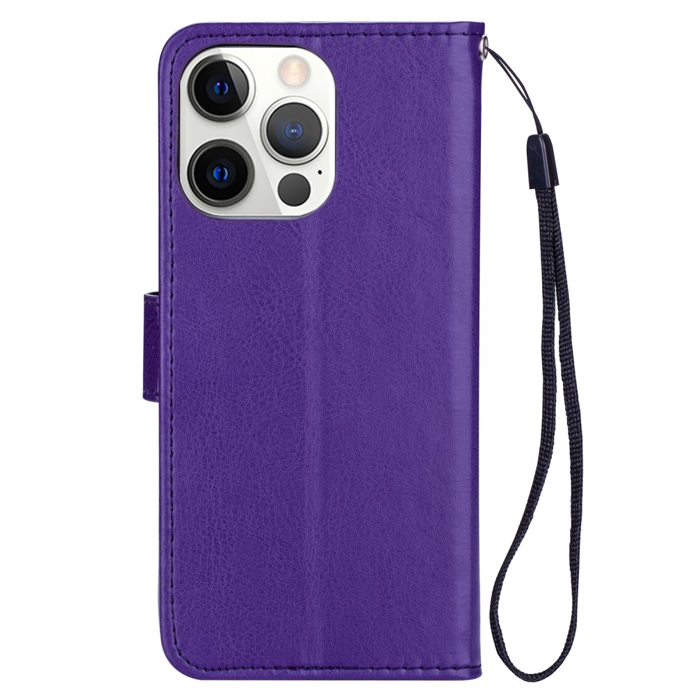  iPhone 13 Pro Max Fodral Crazy Horse Läder Lila