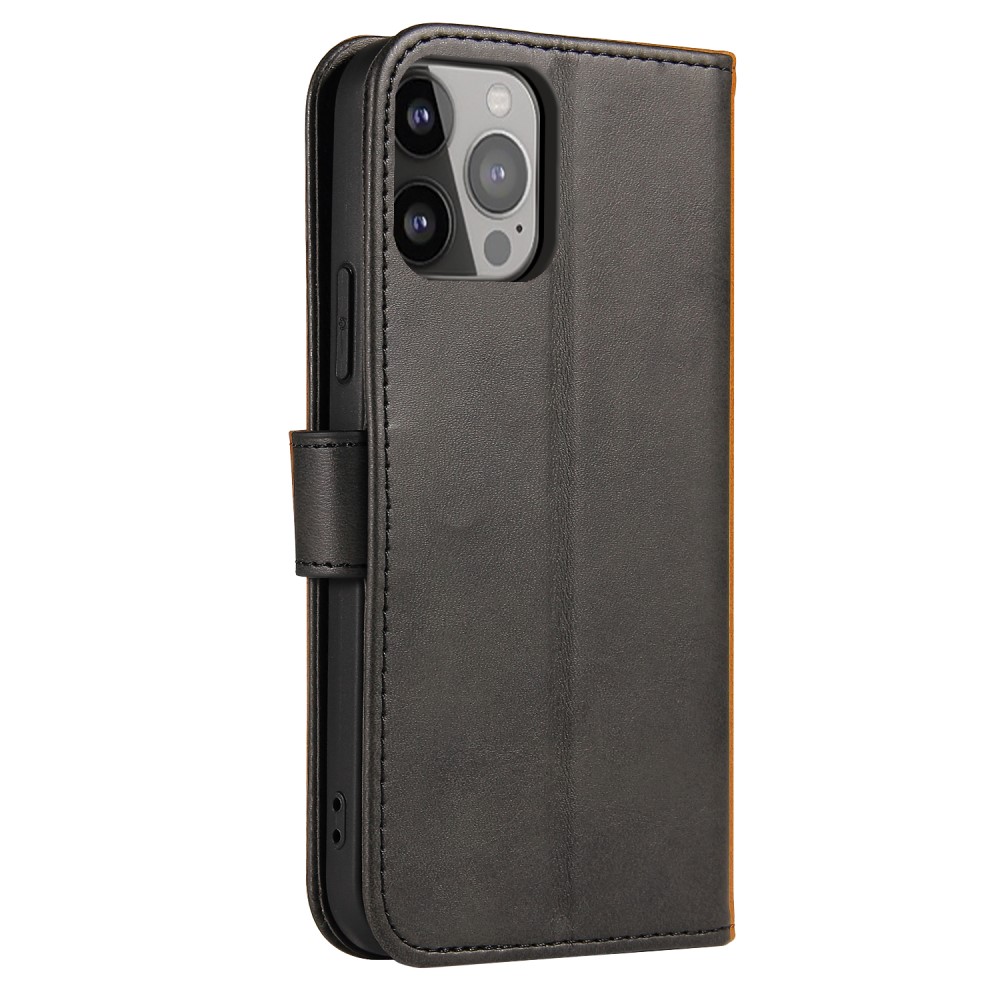  iPhone 13 Plånboksfodral Läder Svart