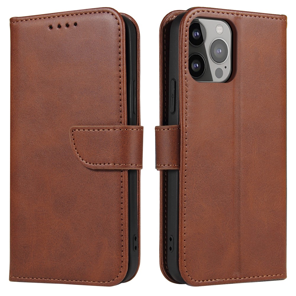  iPhone 13 Plånboksfodral Läder Brun