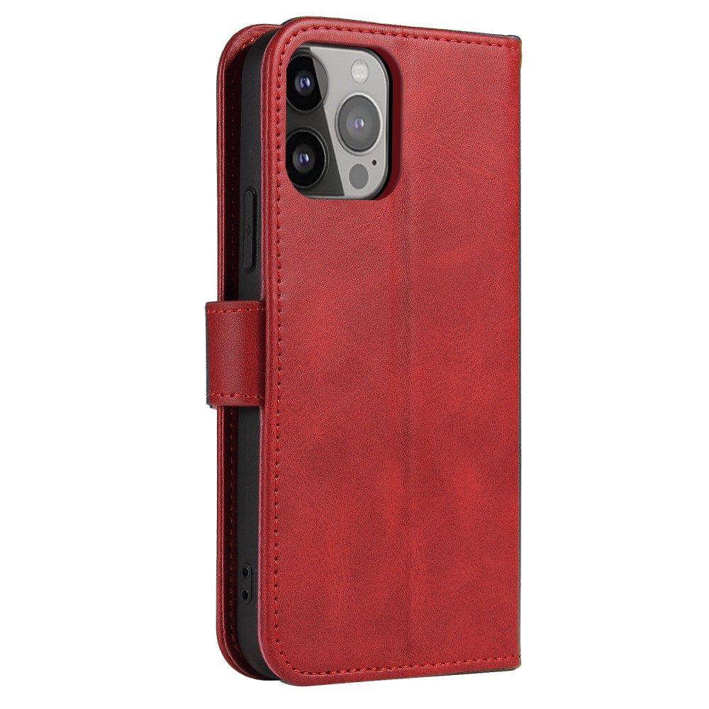  iPhone 13 Plånboksfodral Läder Röd