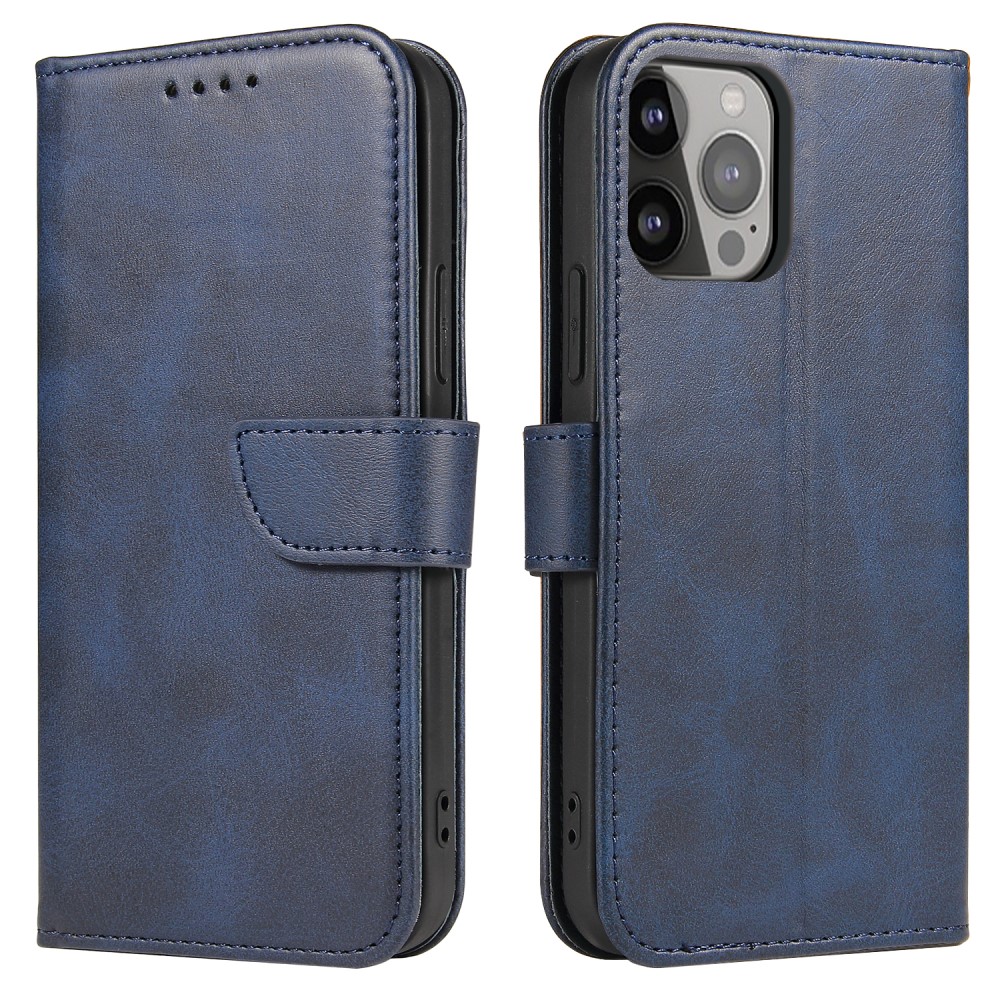  iPhone 13 Plånboksfodral Läder Blå