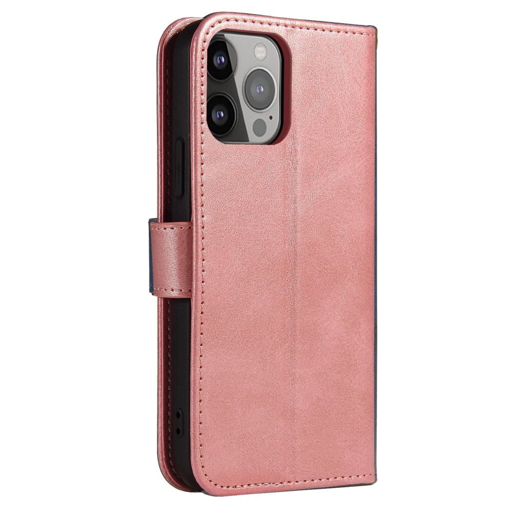  iPhone 13 Pro Max Plånboksfodral Läder Roséguld