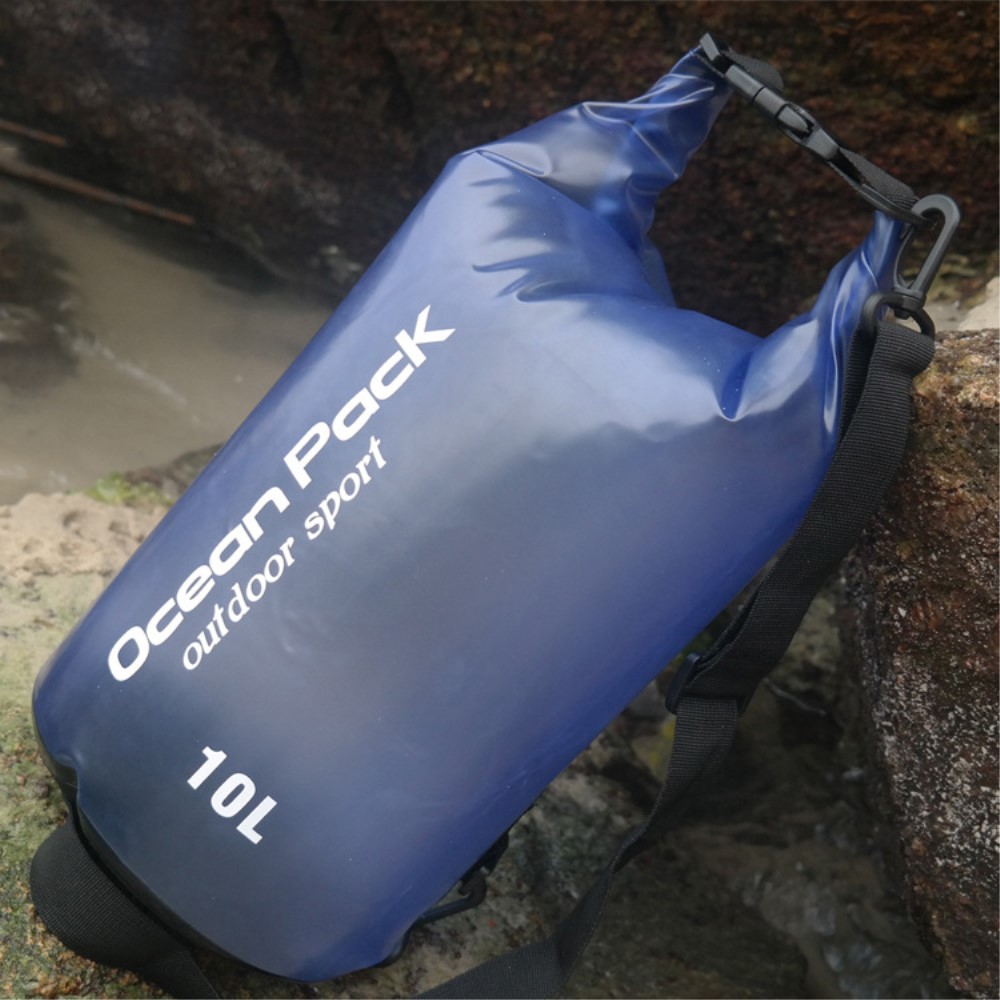  10L Genomskinlig Dry Bag Vattentät Sjösäck / Packpåse Blå