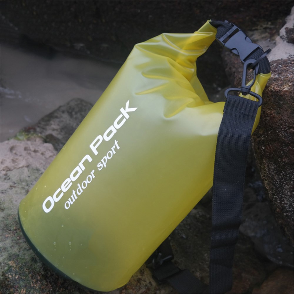  20L Genomskinlig Dry Bag Vattentät Sjösäck / Packpåse Gul