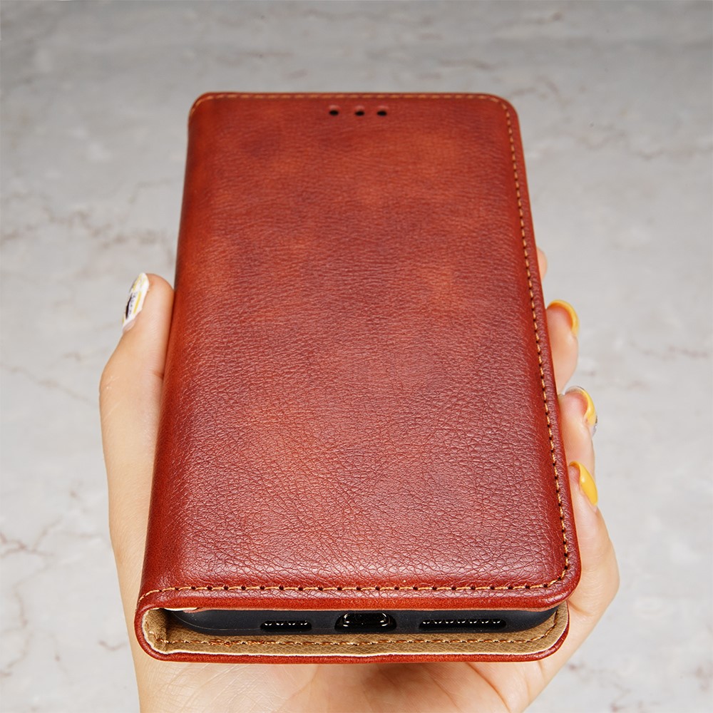  Xiaomi Redmi 9C Fodral Flip Läder Brun