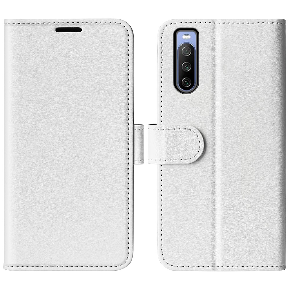  Sony Xperia 10 IV Fodral Crazy Horse Läder Vit