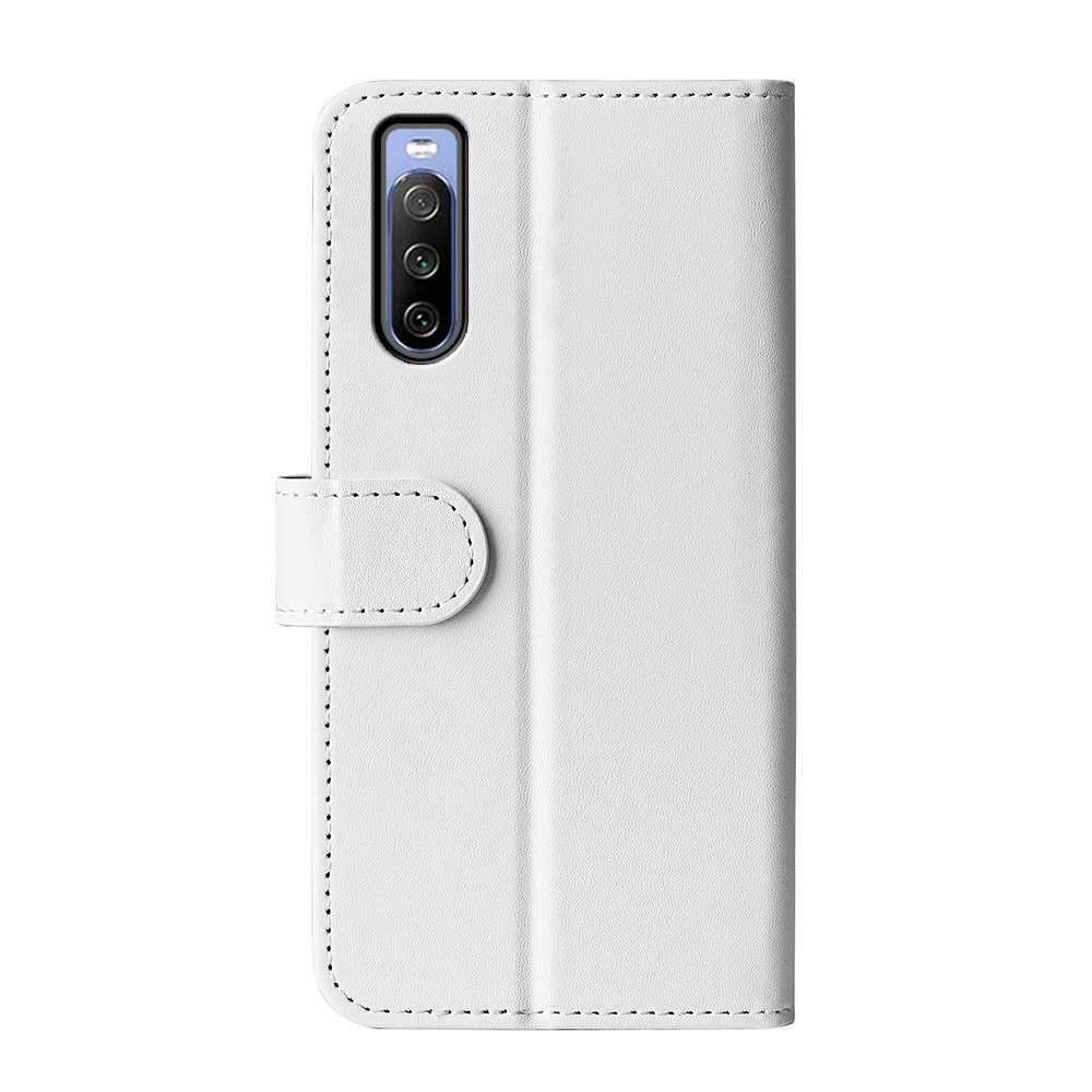  Sony Xperia 10 IV Fodral Crazy Horse Läder Vit