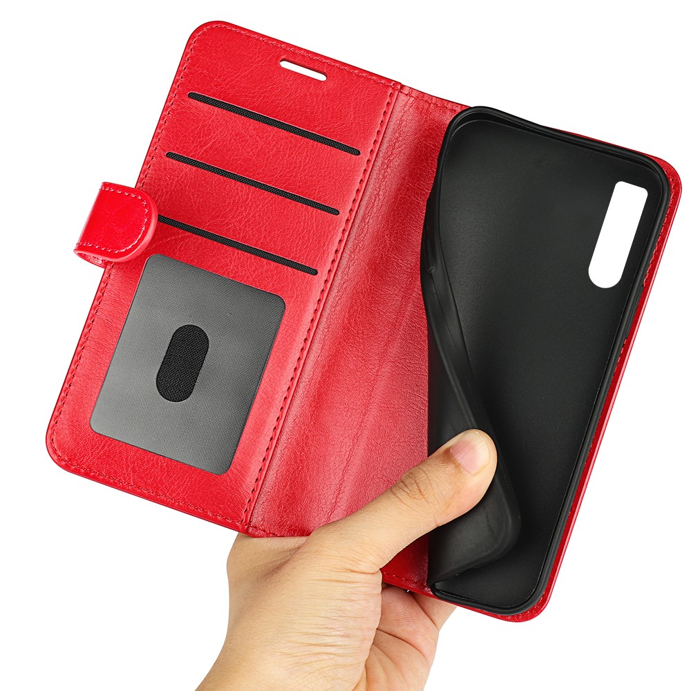  Sony Xperia 10 IV Fodral Crazy Horse Läder Röd