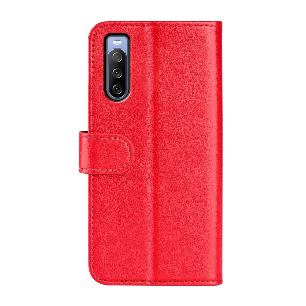  Sony Xperia 10 IV Fodral Crazy Horse Läder Röd