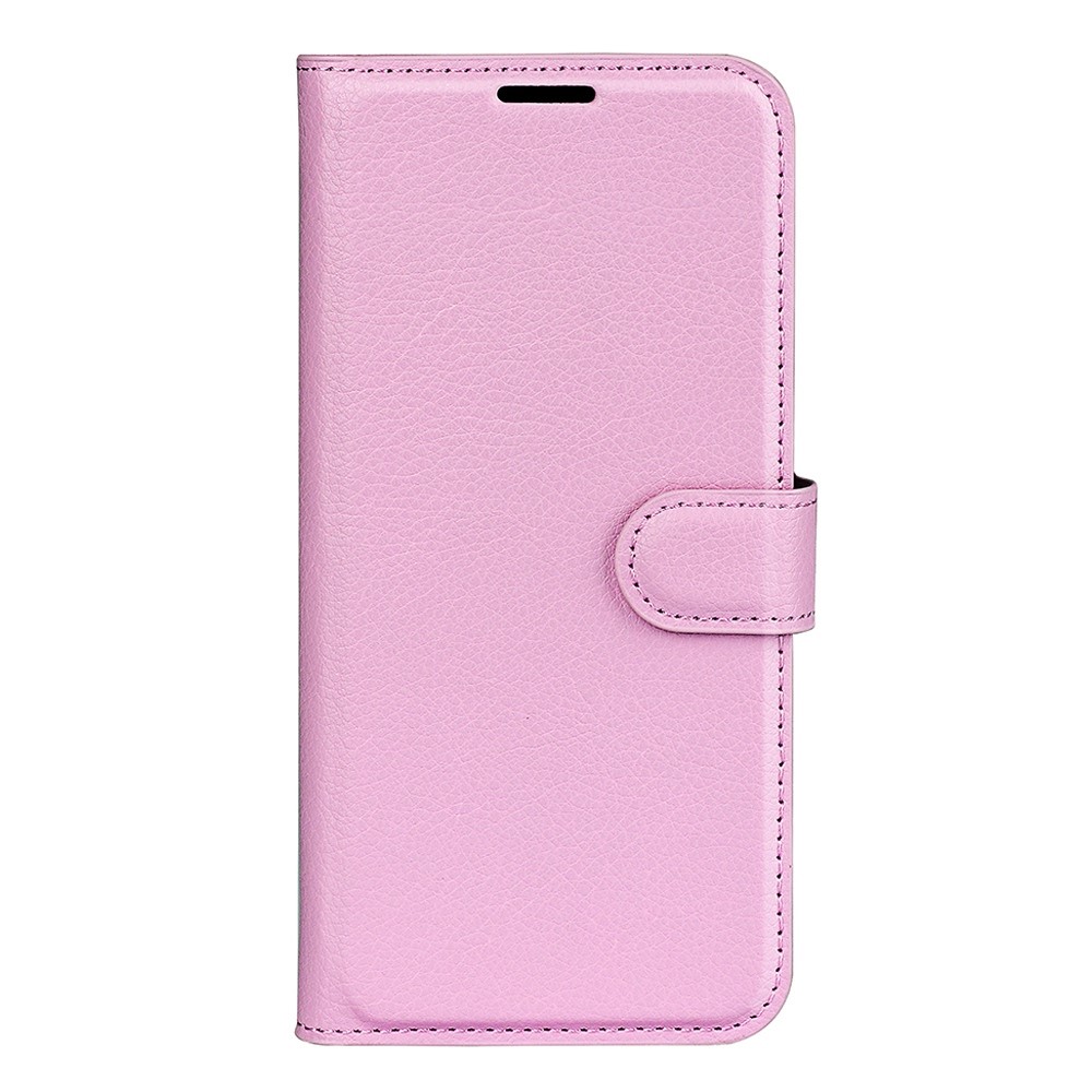 Sony Xperia 10 IV Fodral Litchi Läder Ljus Rosa