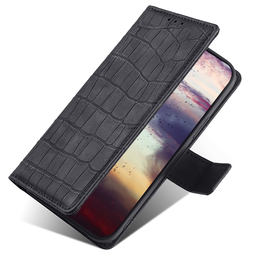  Sony Xperia 10 IV Fodral Krokodil Textur Svart
