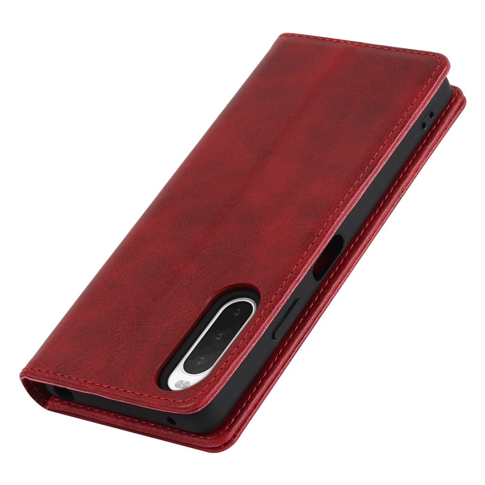  Sony Xperia 10 IV Fodral Flip Läder Röd