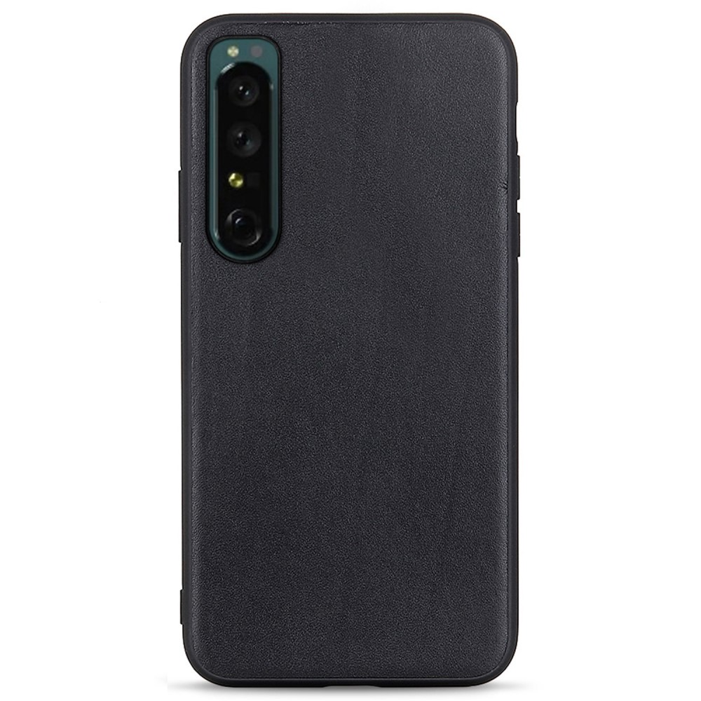  Sony Xperia 1 IV Skal Äkta Läder Hybrid Svart