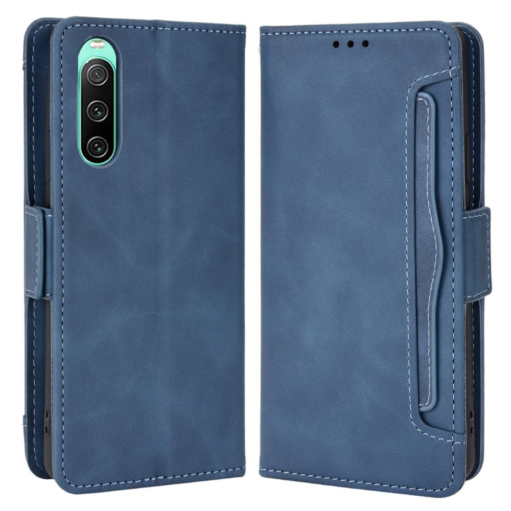  Sony Xperia 10 IV Fodral Avtagbart Kortfodral Blå